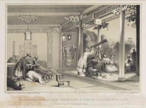 Pozorování zatmění v Číně, c 1836 od Unbekannt