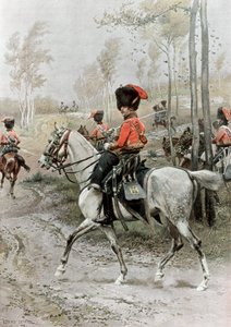 Důstojník husarů, 1889 od Unbekannt