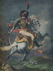 Důstojník nabíjení jízdních jezdců. Císařská garda, c1812, 1896. od Unbekannt