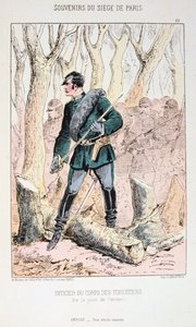 Officier du Corps des Forestiers, obležení Paříže, francouzsko-pruská válka, 1870-1871. od Unbekannt