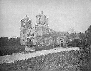 Stará španělská mise, San Antonio, Texas, c1897. od Unbekannt