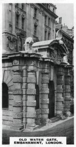 Old Water Gate, Embankment, Londýn, c1920 od Unbekannt