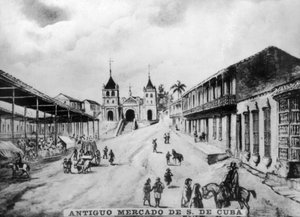 Starý trh v Santiagu de Cuba, 19. století, 20. léta 20. století od Unbekannt