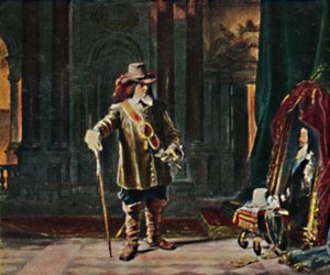 Oliver Cromwell 1599-1658. - Gemälde von Schrader, 1934. od Unbekannt