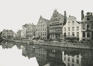 Na břehu Scheldt, Gent, Belgie, 1895. od Unbekannt