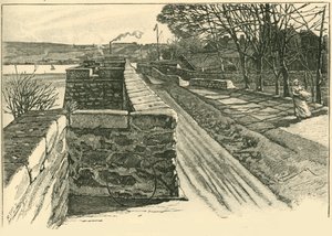 On the Walls of Berwick, Looking Across the Tweed, 1898. od Unbekannt