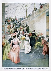 Jednoho nedělního večera na nádraží Saint Lazare, 1901 od Unbekannt