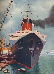 Jedna z velkých lodí světa. Francouzský parník Normandie, 1937 od Unbekannt