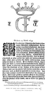 Order of Lords and Commons týkající se zbraní, 16431644, 1893 od Unbekannt