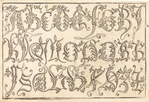 Ornamental Alphabet, 14801490. od Unbekannt