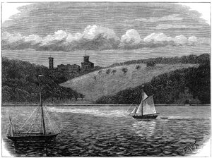 Osborne House, Isle of Wight, jak je vidět z moře, konec 19. století od Unbekannt