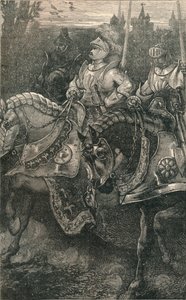 Otterburn - The Advance of Hotspur, 1388, c1910 od Unbekannt