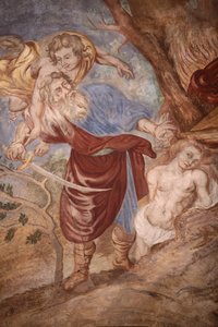 Kostel Panny Marie Nanebevzetí Panny Marie. Abraham obětuje svého syna Cordon France od Unbekannt