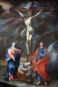 Kostel Panny Marie Nanebevzetí Panny Marie. Obraz ukřižování Cordon France od Unbekannt