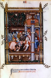 Pohanští kněží vítají Sisinnia u bran Paříže, 1317 od Unbekannt