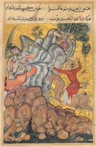 Stránka z Příběhů papouška Tuti-nama: Třicátá čtvrtá noc: Třetí nápadník..., c. 1560. od Unbekannt