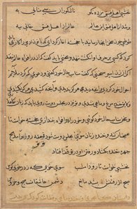Stránka z Příběhů papouška Tuti-nama: textová stránka, c. 1560. od Unbekannt
