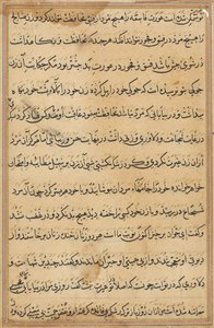 Stránka z Příběhů papouška Tuti-nama: textová stránka, c. 1560. od Unbekannt