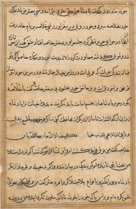 Stránka z Příběhů papouška Tuti-nama: textová stránka, c. 1560. od Unbekannt