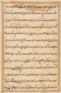 Stránka z Příběhů papouška Tuti-nama: textová stránka, c. 1560. od Unbekannt
