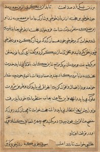 Stránka z Příběhů papouška Tuti-nama: textová stránka, c. 1560. od Unbekannt