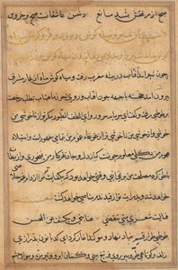 Stránka z Příběhů papouška Tuti-nama: textová stránka, c. 1560. od Unbekannt