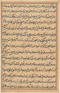 Stránka z Příběhů papouška Tuti-nama: textová stránka, c. 1560. od Unbekannt