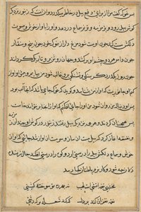 Stránka z Příběhů papouška Tuti-nama: textová stránka, c. 1560. od Unbekannt