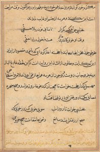 Stránka z Příběhů papouška Tuti-nama: textová stránka, c. 1560. od Unbekannt