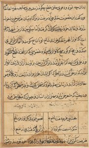 Stránka z Příběhů papouška Tuti-nama: textová stránka, c. 1560. od Unbekannt