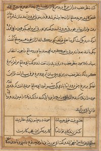 Stránka z Příběhů papouška Tuti-nama: textová stránka, c. 1560. od Unbekannt