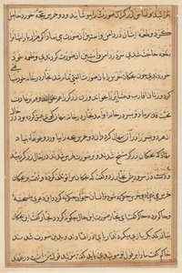 Stránka z Příběhů papouška Tuti-nama: textová stránka, c. 1560. od Unbekannt