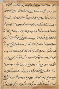 Stránka z Příběhů papouška Tuti-nama: textová stránka, c. 1560. od Unbekannt