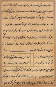 Stránka z Příběhů papouška Tuti-nama: textová stránka, c. 1560. od Unbekannt
