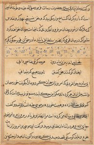 Stránka z Příběhů papouška Tuti-nama: textová stránka, c. 1560. od Unbekannt