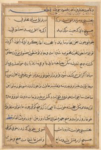 Stránka z Příběhů papouška Tuti-nama: textová stránka, c. 1560. od Unbekannt