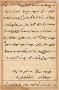 Stránka z Příběhů papouška Tuti-nama: textová stránka, c. 1560. od Unbekannt