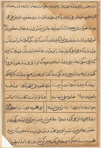 Stránka z Příběhů papouška Tuti-nama: textová stránka, c. 1560. od Unbekannt