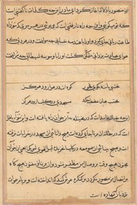 Stránka z Příběhů papouška Tuti-nama: textová stránka, c. 1560. od Unbekannt