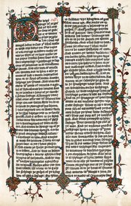 Stránka z Wycliffova překladu Bible do angličtiny, c1400 od Unbekannt