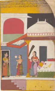 Stránka ze série Dispersed Ragamala Garland of Musical Modes, ca. 1710. od Unbekannt