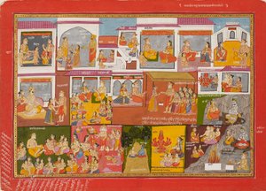 Stránka ze série Bhagavata Purana, c1780 od Unbekannt
