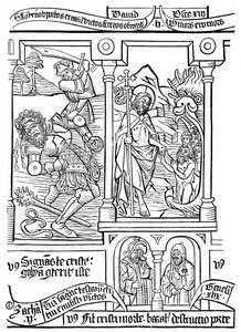 Stránka z Biblia Pauperum, 15. století, 1870 od Unbekannt