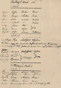 Strana knihy příchodů a ztrát v Lloyds, 1774, 1928 od Unbekannt