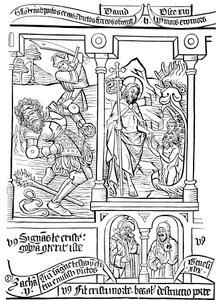 Strana Biblia Pauperum Bible chudých národů, 15. století od Unbekannt