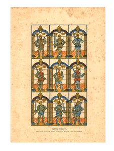 Painted Window. Dva saští hrabata z Mercie a sedm normanských hrabat z Chesteru, c1845 od Unbekannt