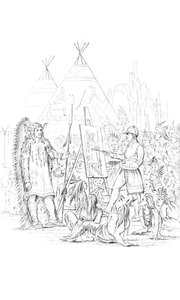 Malba portrétu domorodého Američana, 1841 od Unbekannt