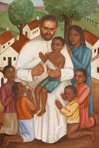 Obraz zobrazující křesťanského misionáře na Haiti, Port-au-Prince, Haiti od Unbekannt