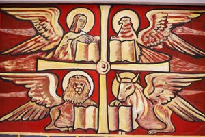 Malba v katedrále v Lomé: evangelisté, Lomé, Togo od Unbekannt