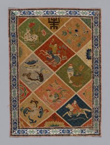Panel Dress Fabric, Čína, dynastie Qing 1644-1911, 18751900. od Unbekannt